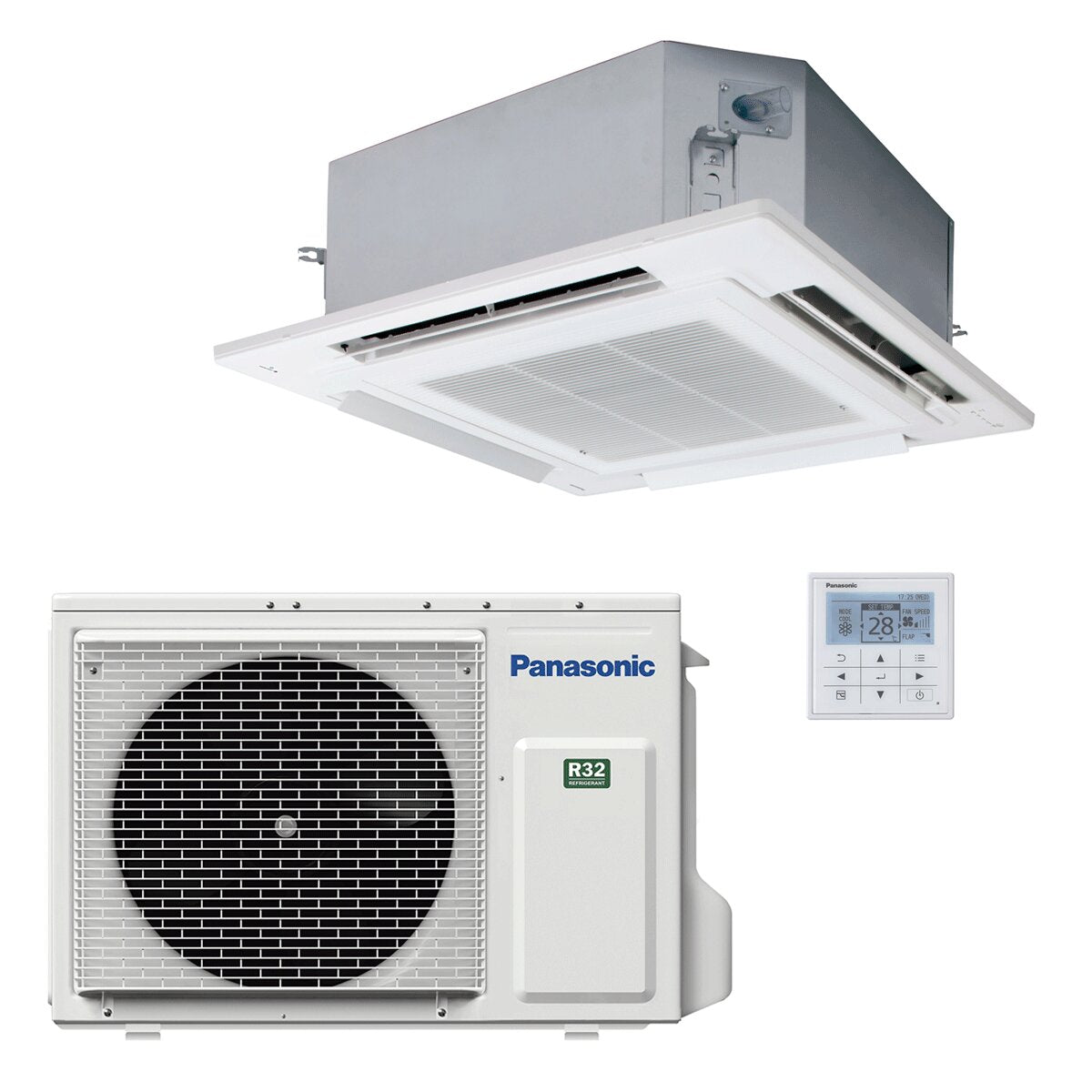 Climatiseur à cassette 4 voies Panasonic PACi NX Standard 24000 BTU R32 Onduleur A++/A++