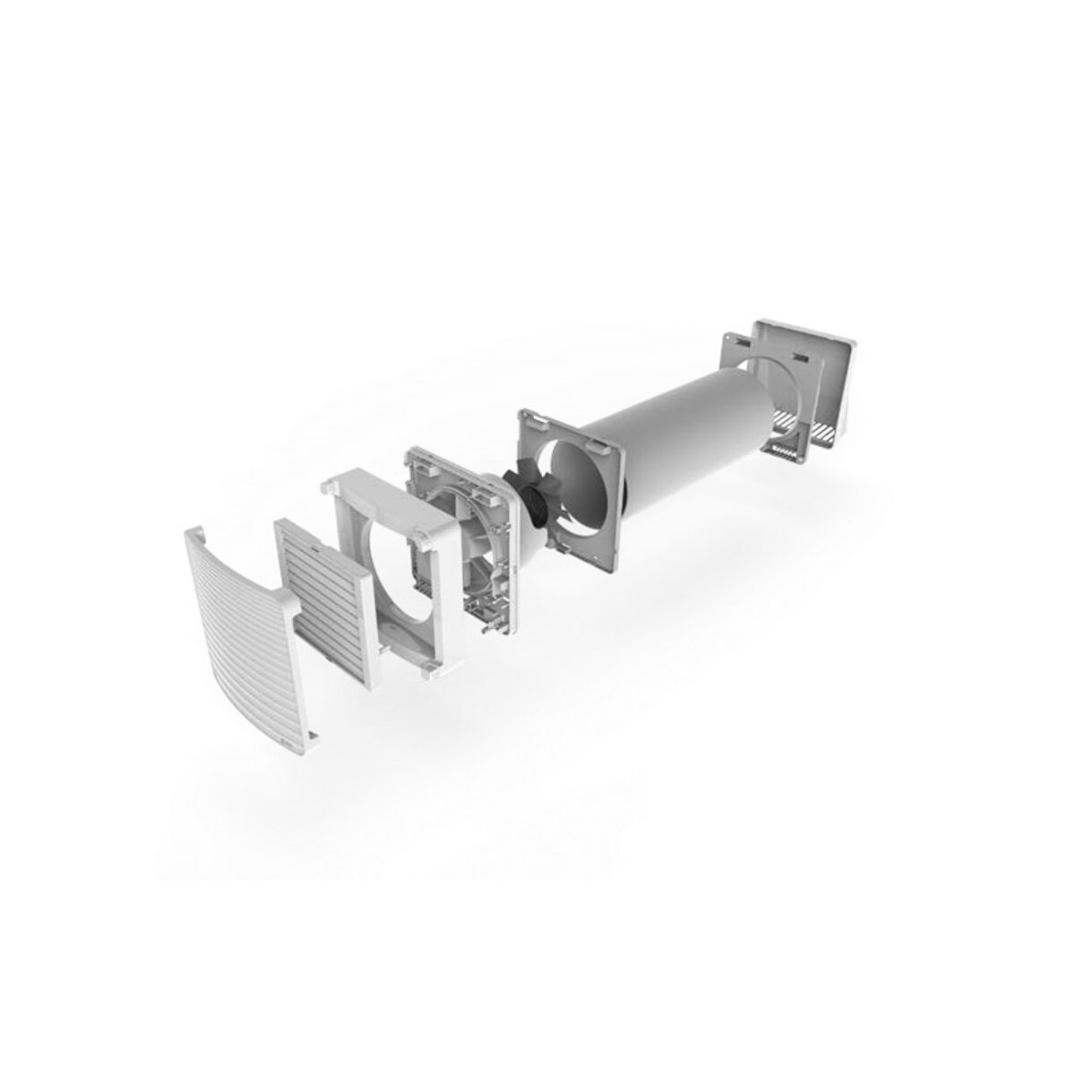Decentralized controlled mechanical ventilation Valsir Brezza60 - Flow rate up to 60 m³/h Point installation, Suitable for ducts with a diameter of Ø 160 mm