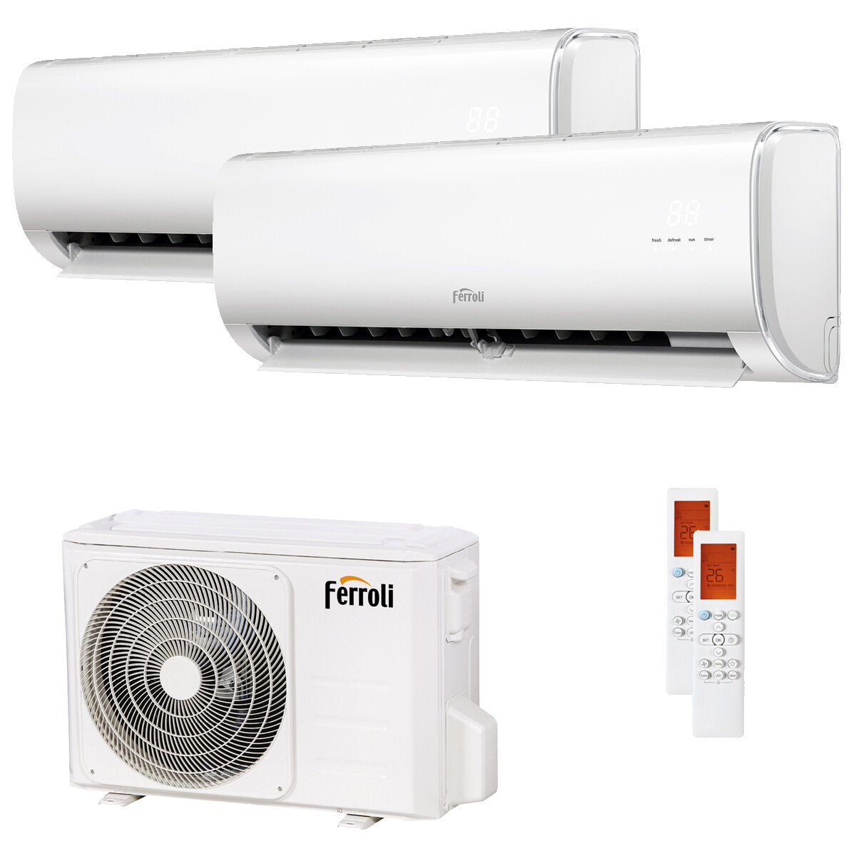 Ferroli Giada climatiseur double split 9000+12000 BTU onduleur Une unité extérieure wifi 5,3 kW