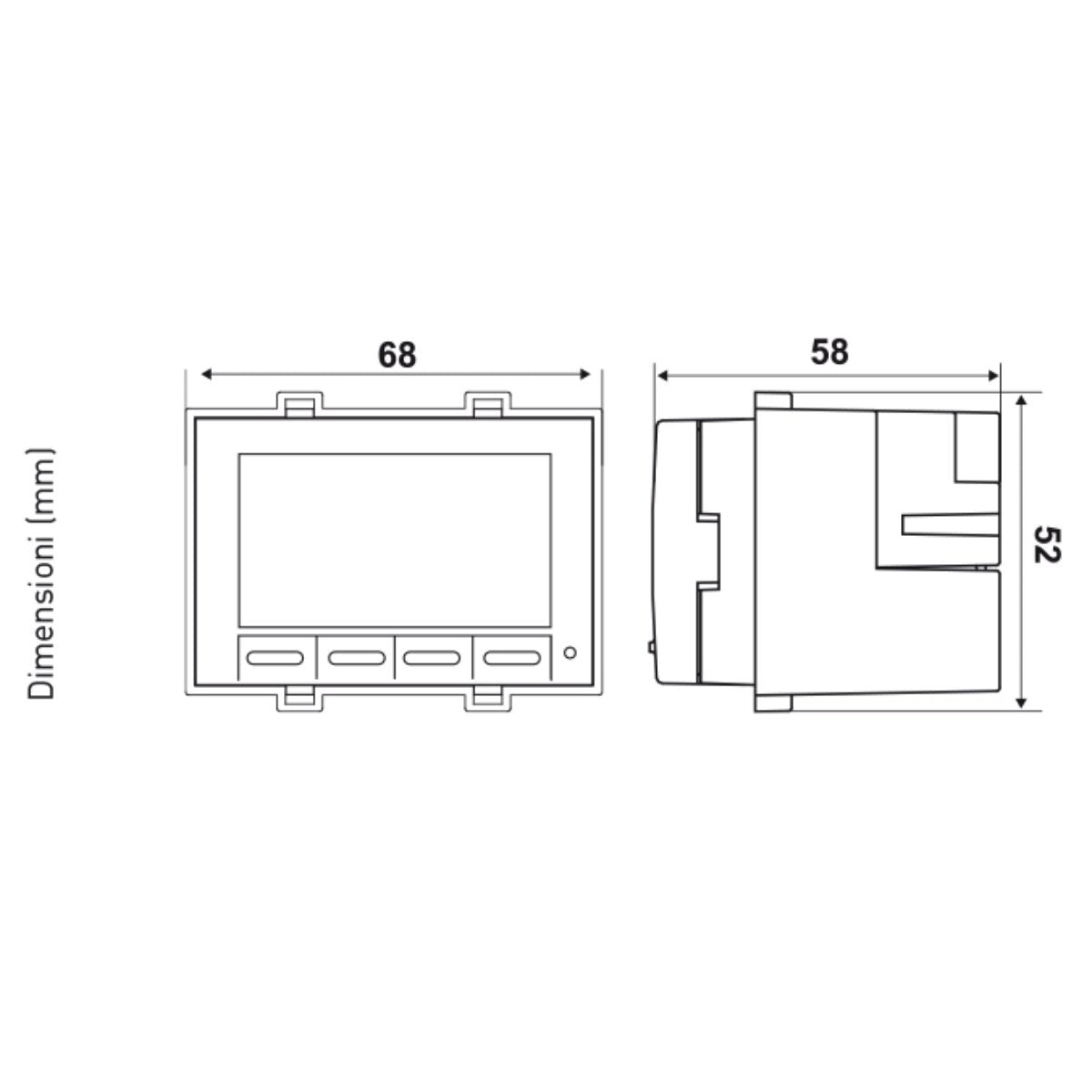 Thermostat encastrable Fantini Cosmi CH123