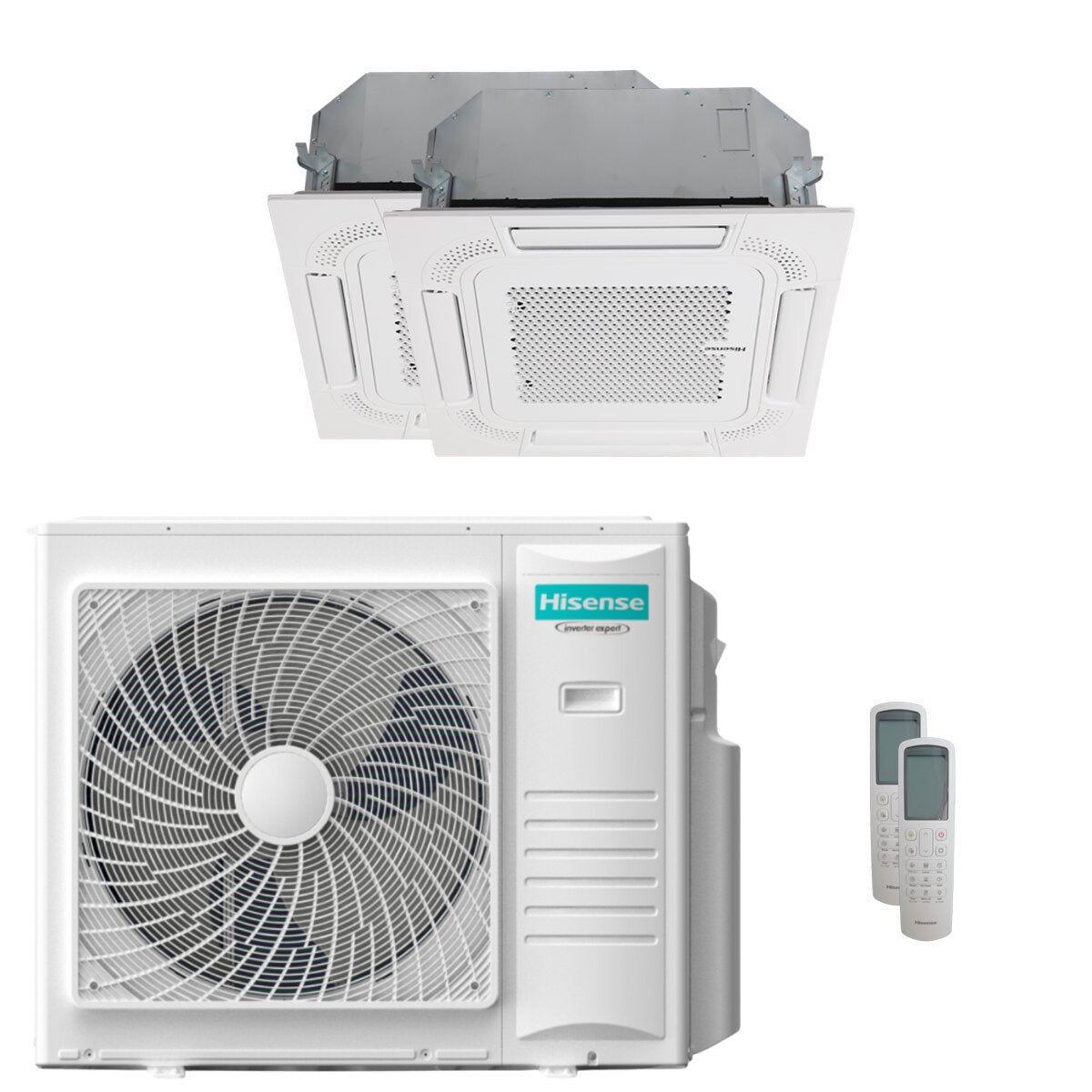 Hisense Cassetta ACT Dual-Split-Klimaanlage 18000+18000 BTU Inverter A++ Außeneinheit 10 kW 