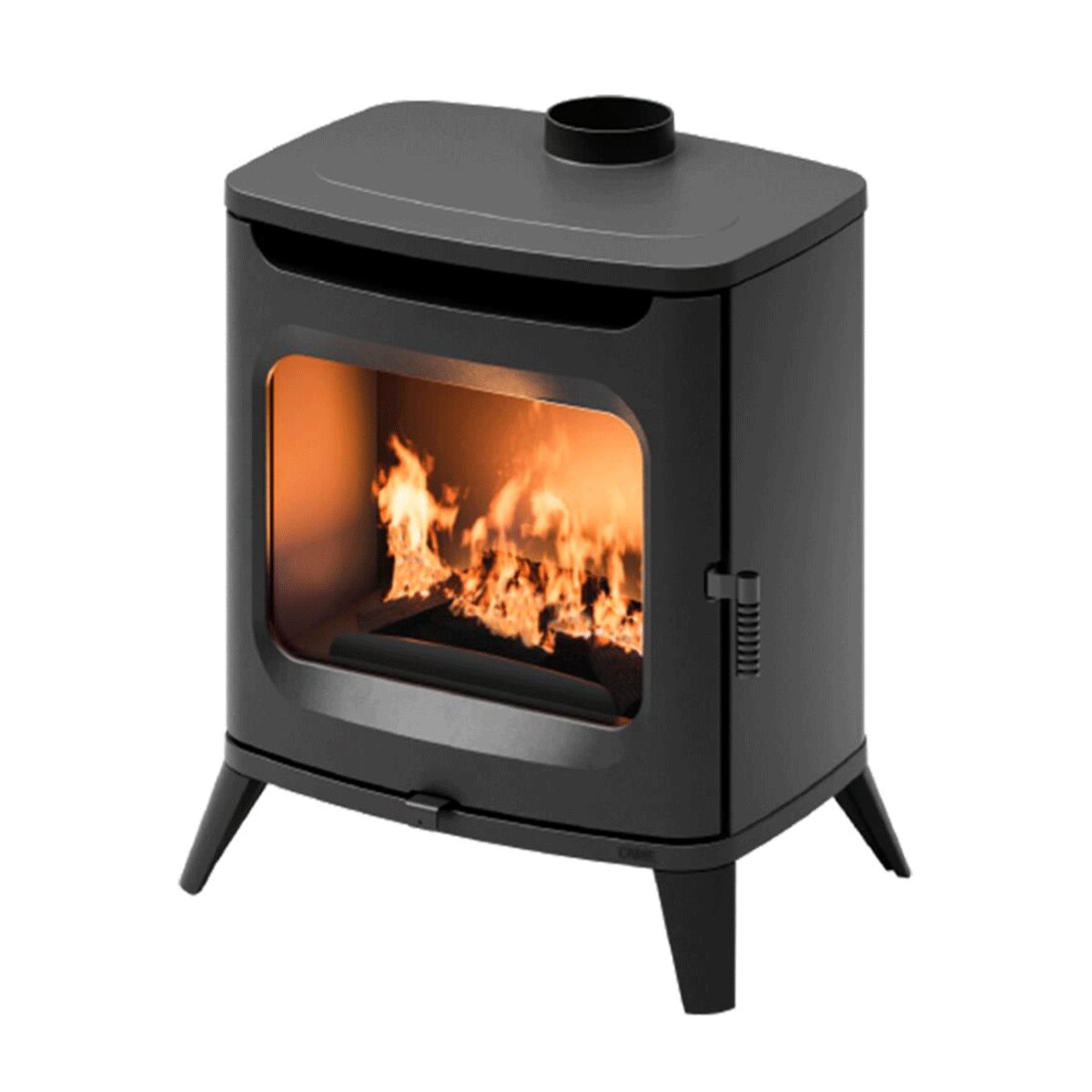Poêle à bois air Cadel Hublot 8 7,5 kW Noir