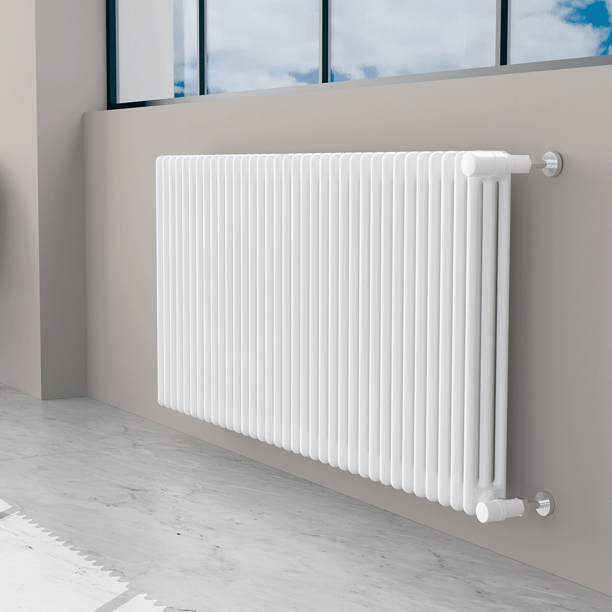 Radiateur colonne Cordivari Ardesia 3 colonnes/4 éléments - Hauteur 856 Entraxe 800 (mm) - POUR REMPLACEMENT ou NOUVELLE INSTALLATION