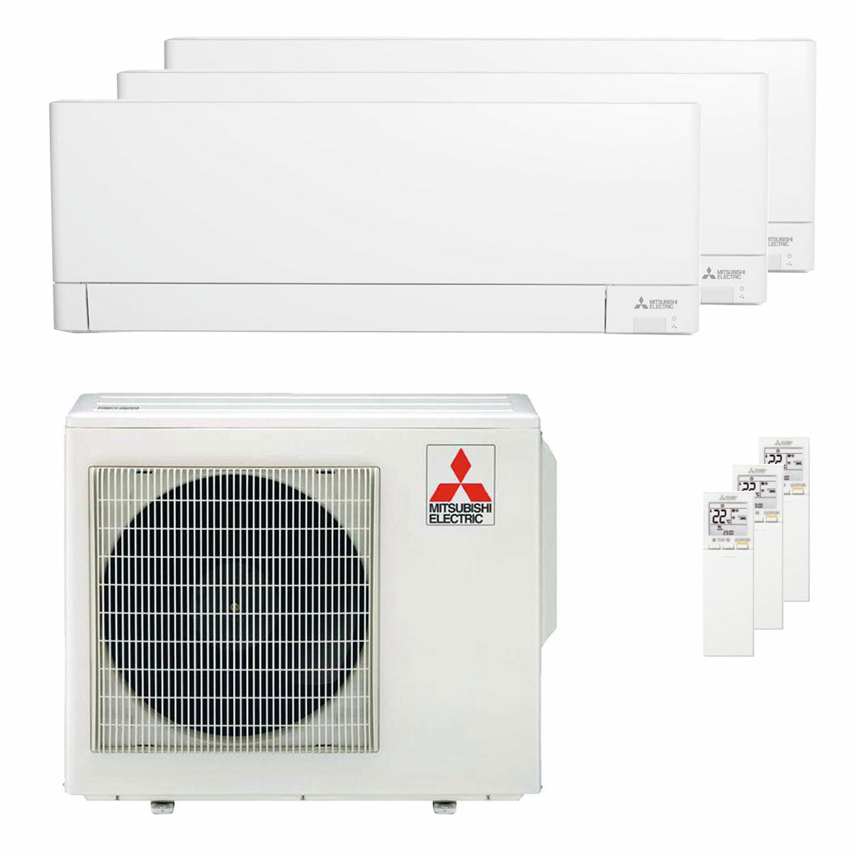 Mitsubishi Electric Air Conditioner AY Series trial split 9000+12000+12000 BTU inverter A++ wifi outdoor unit 5.4 kW
