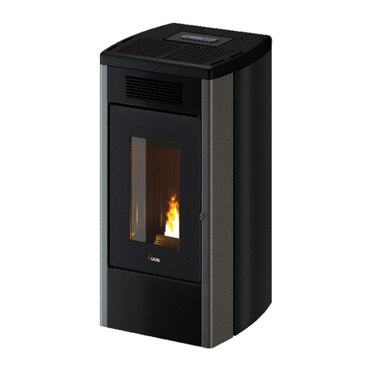 Cadel Atena Plus 14 Pelletkaminofen mit Warmluftzufuhr, 14 kW - WiFi TITANIUM