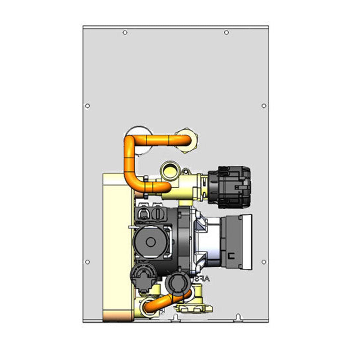 Edilkamin kit for thermo stove installation with domestic hot water production