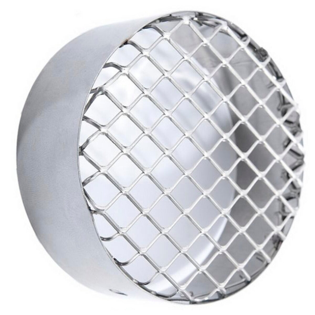 Anti-intrusion suction grille for condensing boiler fumes outlet diam. 80mm. stainless