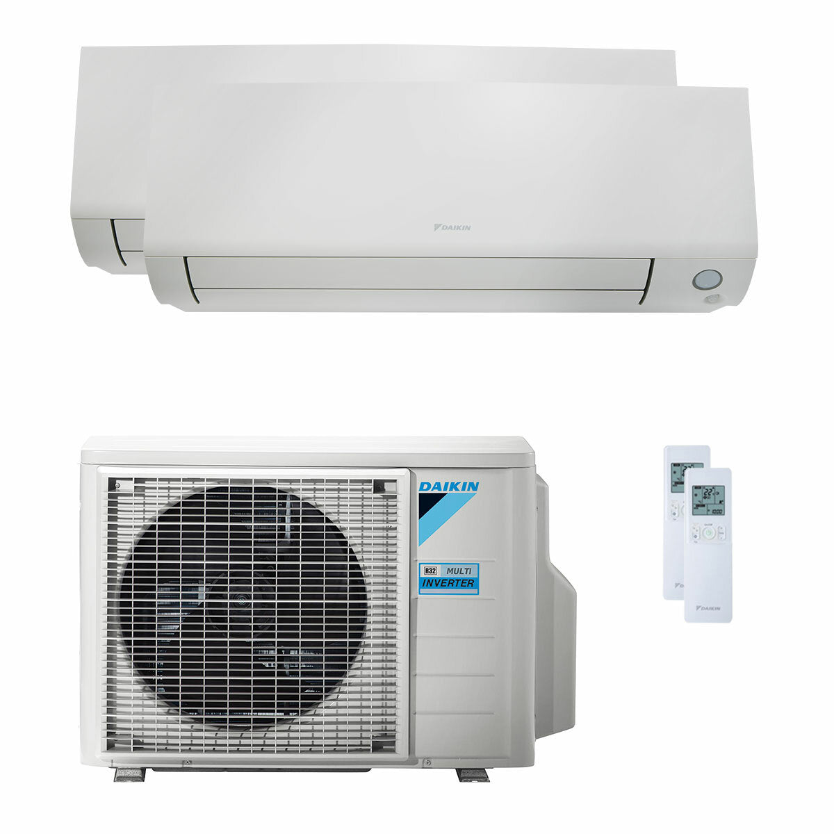 Daikin Perfera All Seasons Dual-Split-Klimaanlage 7000+12000 BTU Inverter A++ WLAN-Außeneinheit 4 kW 
