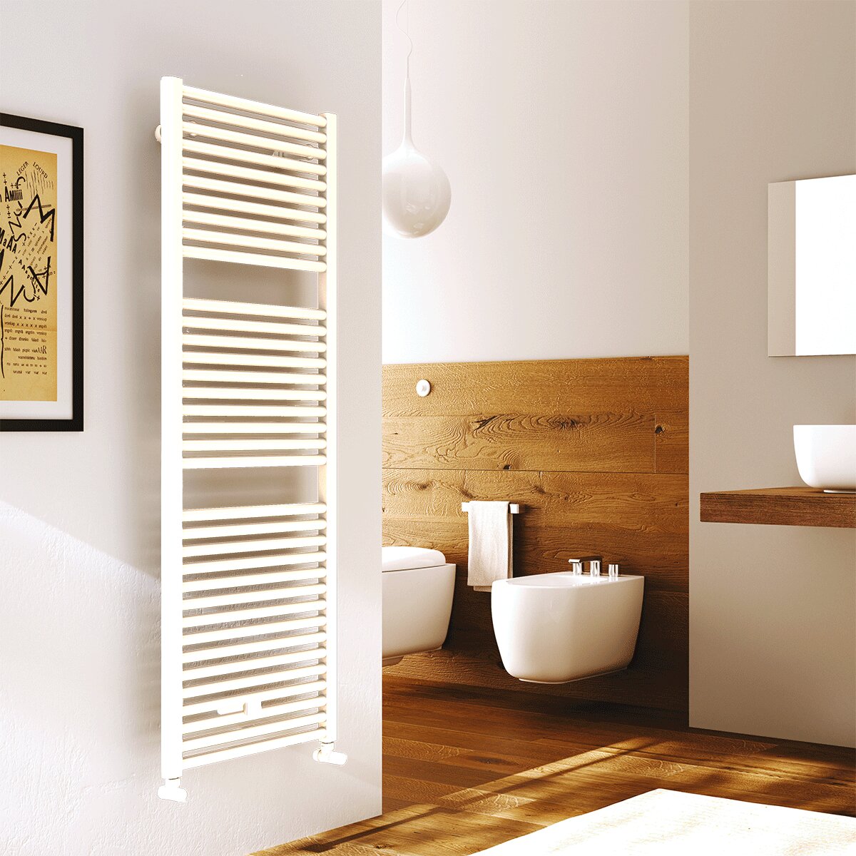Cordivari Radiateur sèche-serviettes Claudia 750x1195 mm acier Blanc