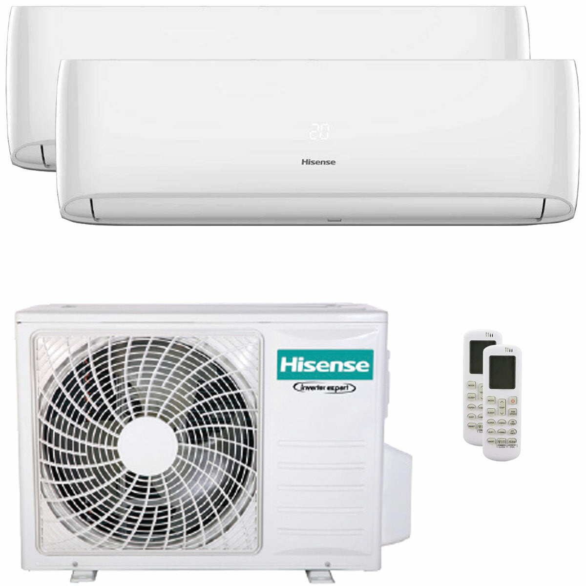 Hisense Hi-Comfort Dual-Split-Klimaanlage 12000+12000 BTU Inverter A++ WLAN-Außengerät 6,3 kW