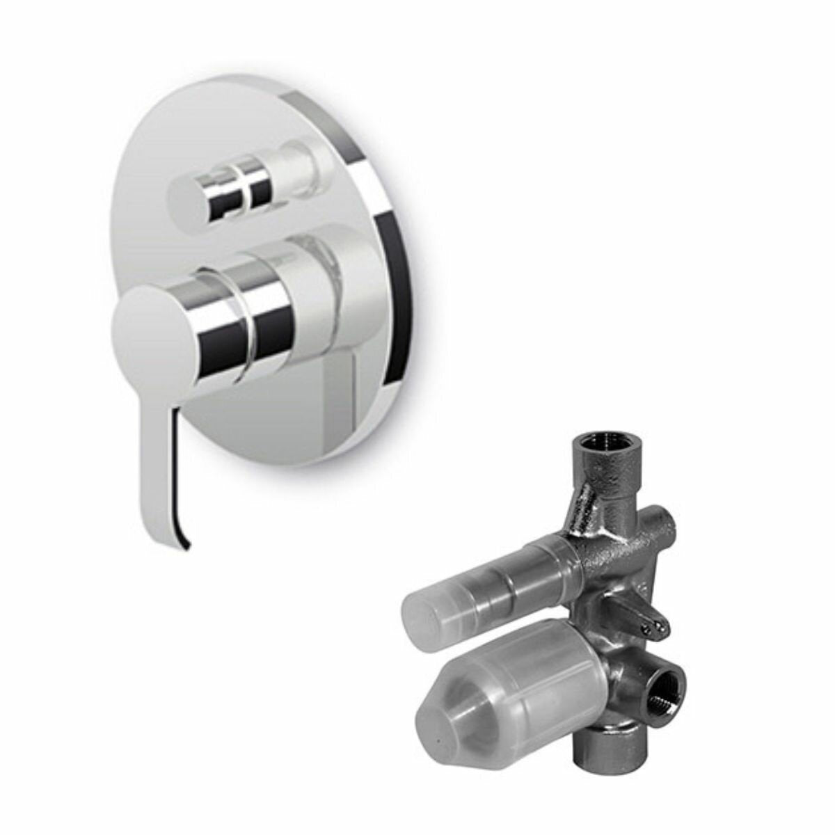 Zucchetti SUP bath-shower mixer set + R99684 built-in body