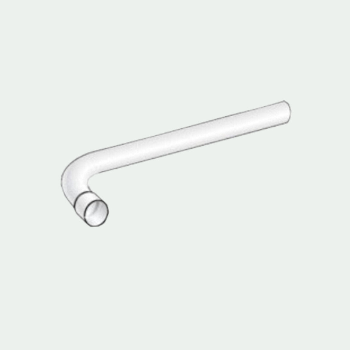 Socketed tube ø 35 mm with 90° bend length 0.90 mm/f (white)