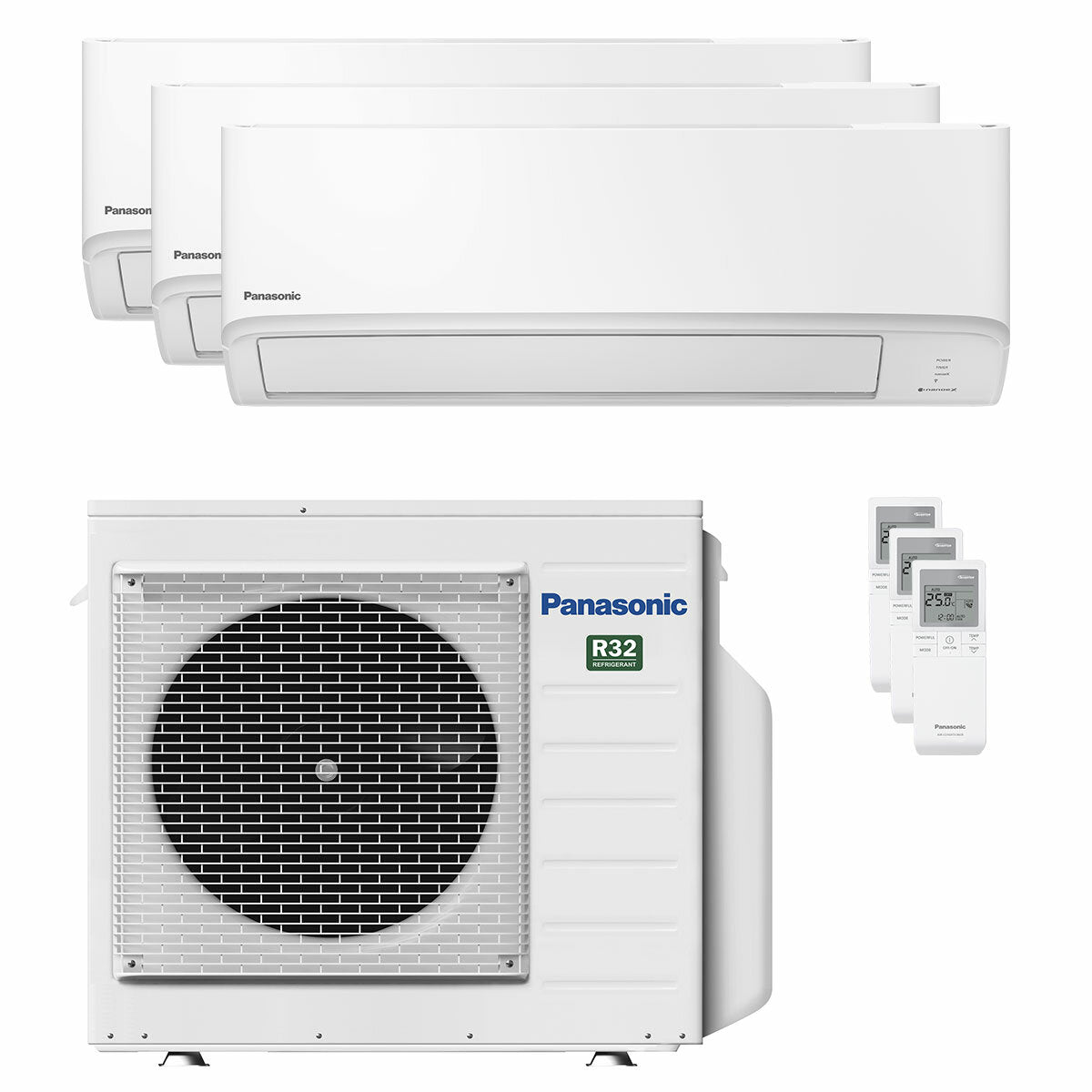 Panasonic TZ-Serie Trial-Split-Klimaanlage 7000+7000+15000 BTU A+++ WLAN-Außeneinheit 5,2 kW 