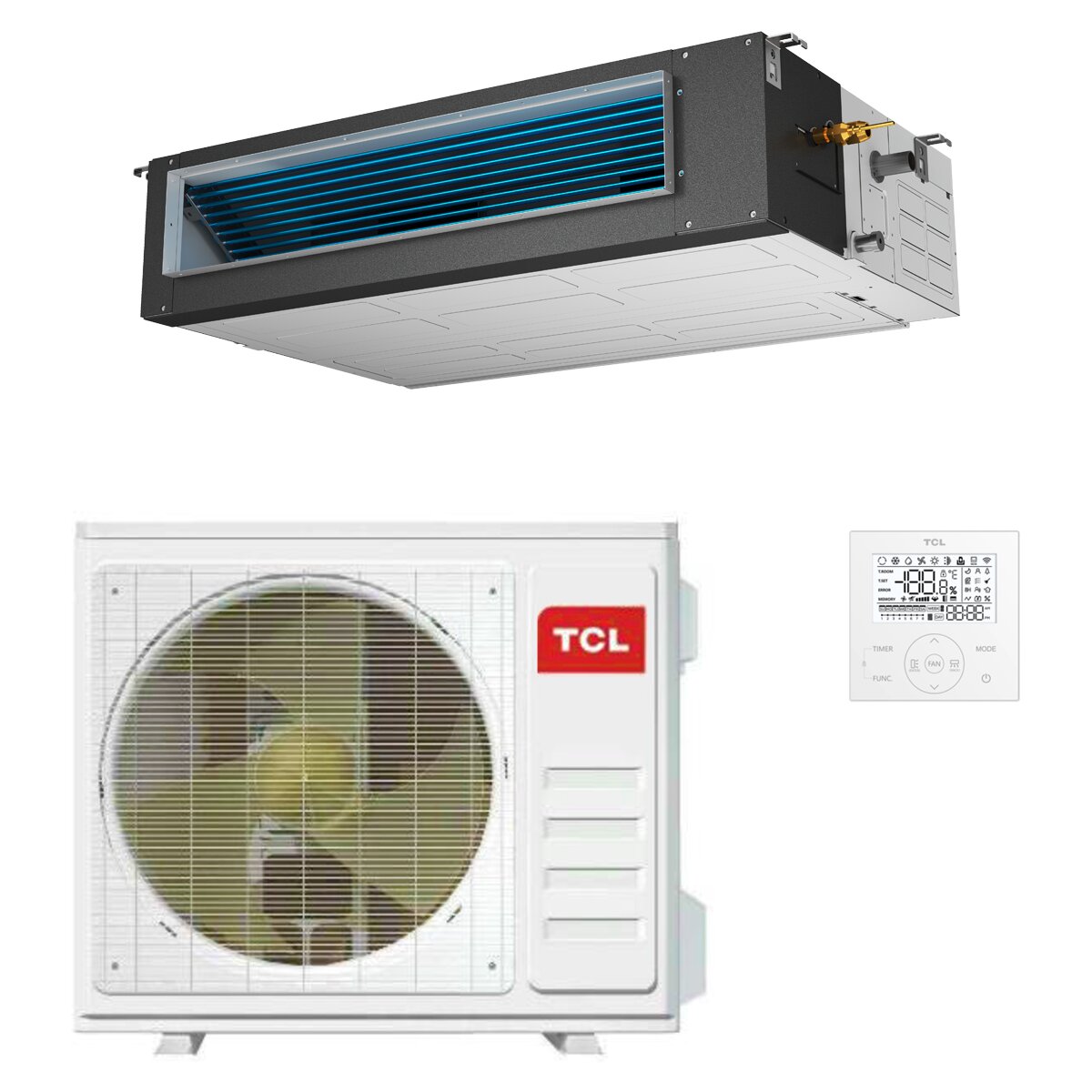 Climatiseur gainable TCL Série D 24 000 BTU R32 Inverter Wi-Fi A++/A+