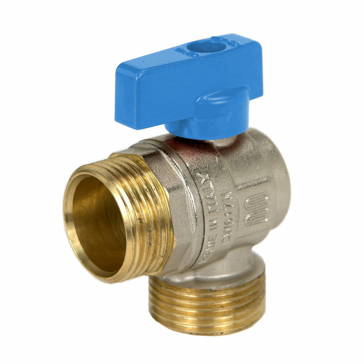 Enolgas Reverso ball valve with blue lever multilayer connection 1" x 1"