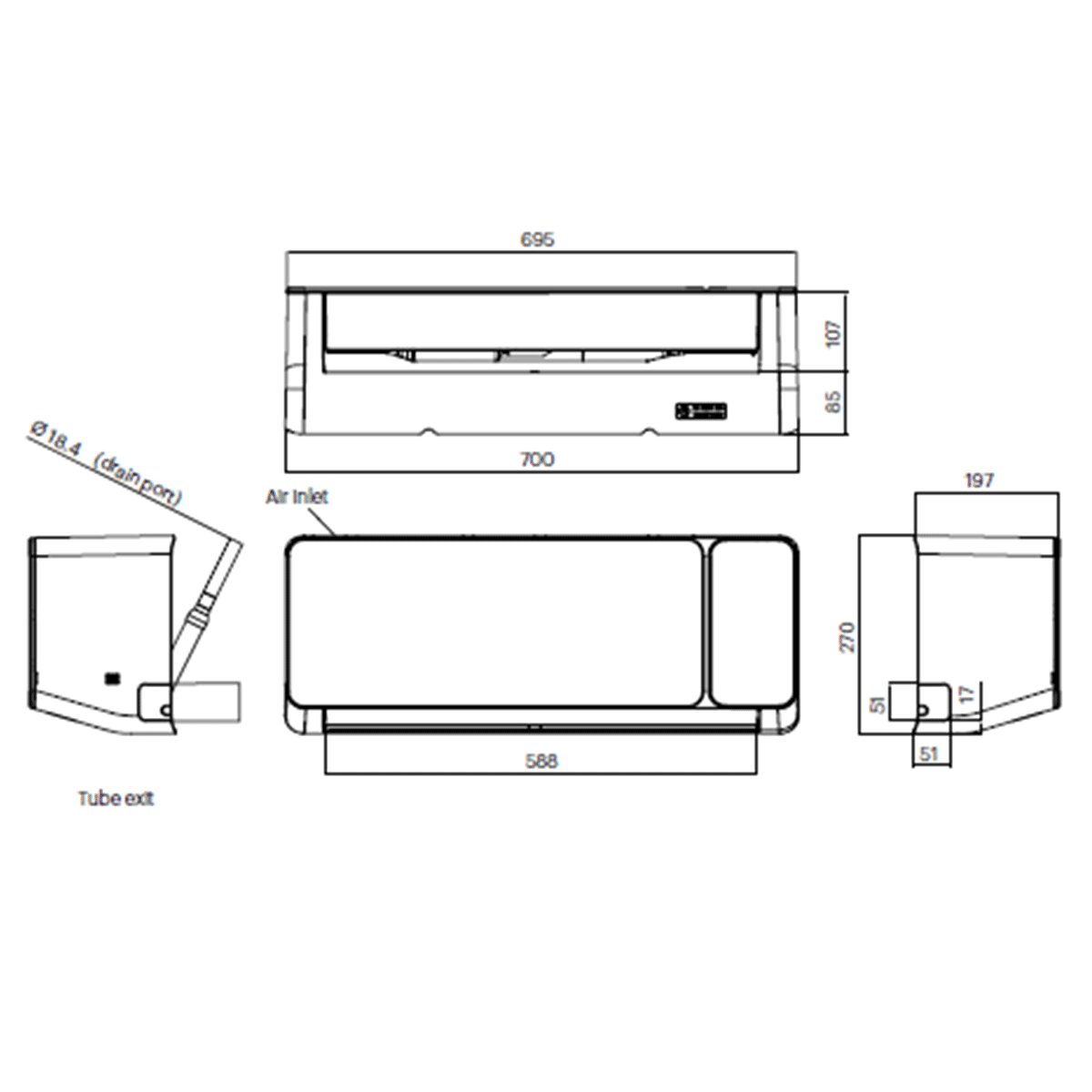 Grundig PROLOGUE GR-4 12000 BTU R32 Inverter WiFi Innengerät