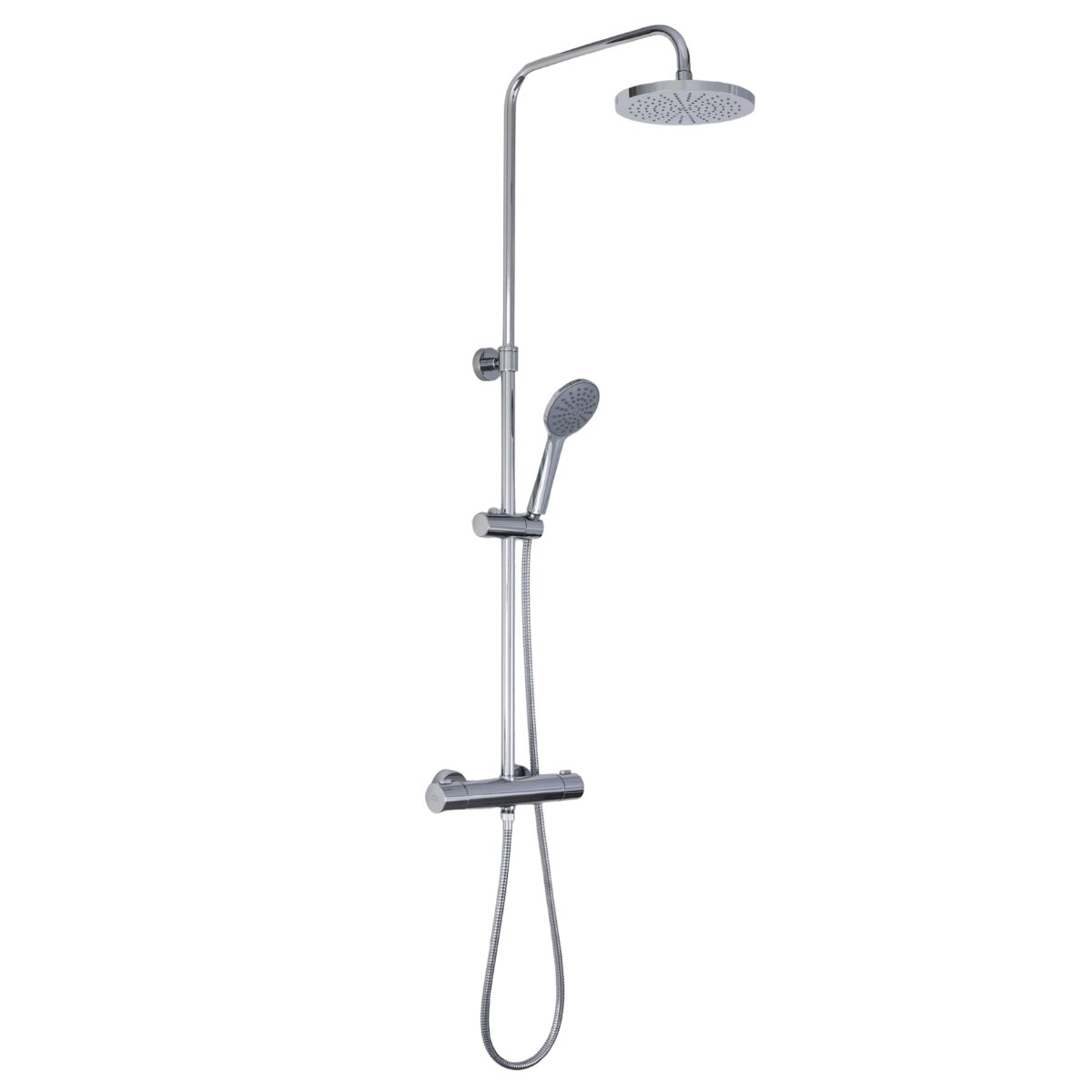 Colonne de douche froide Paffoni ZCOL643CR Birillo avec mitigeur thermostatique et pommeau de douche Ø200