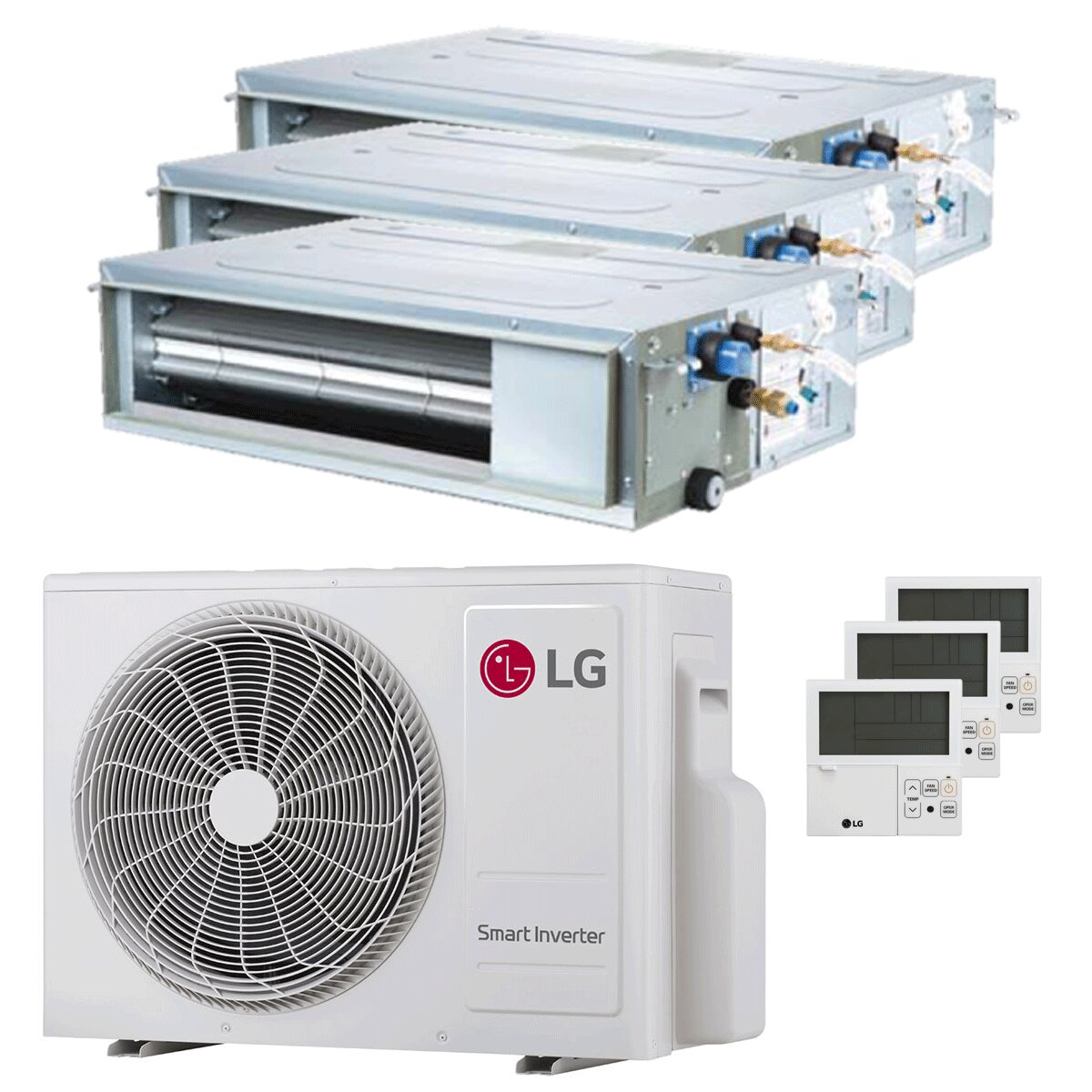 LG Ducted Air Conditioner CL trial split 9000+9000+9000 BTU inverter A+++ external unit 6.2 kW