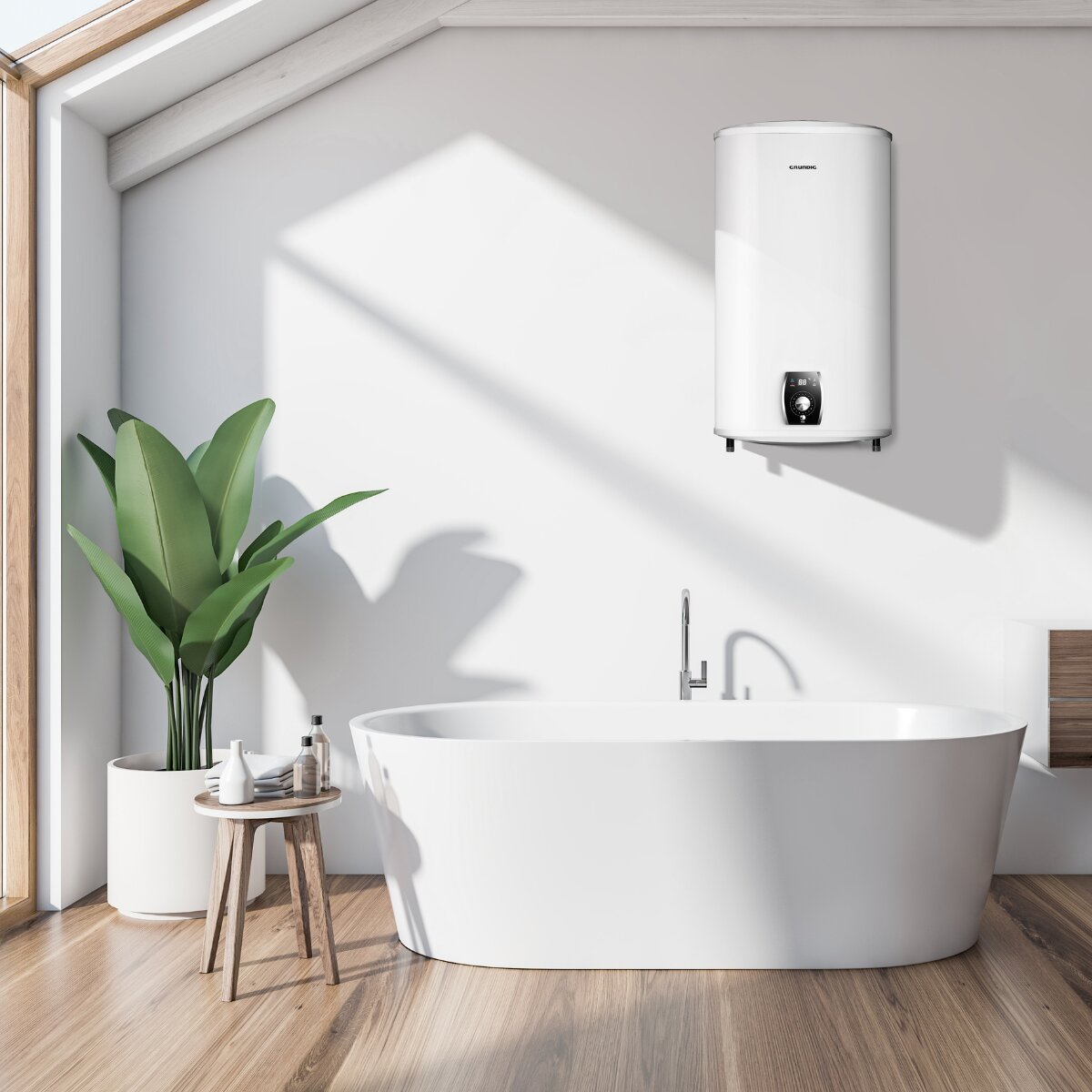 Grundig Twin Line 30-Liter Electric Water Heater - Vertical/Horizontal