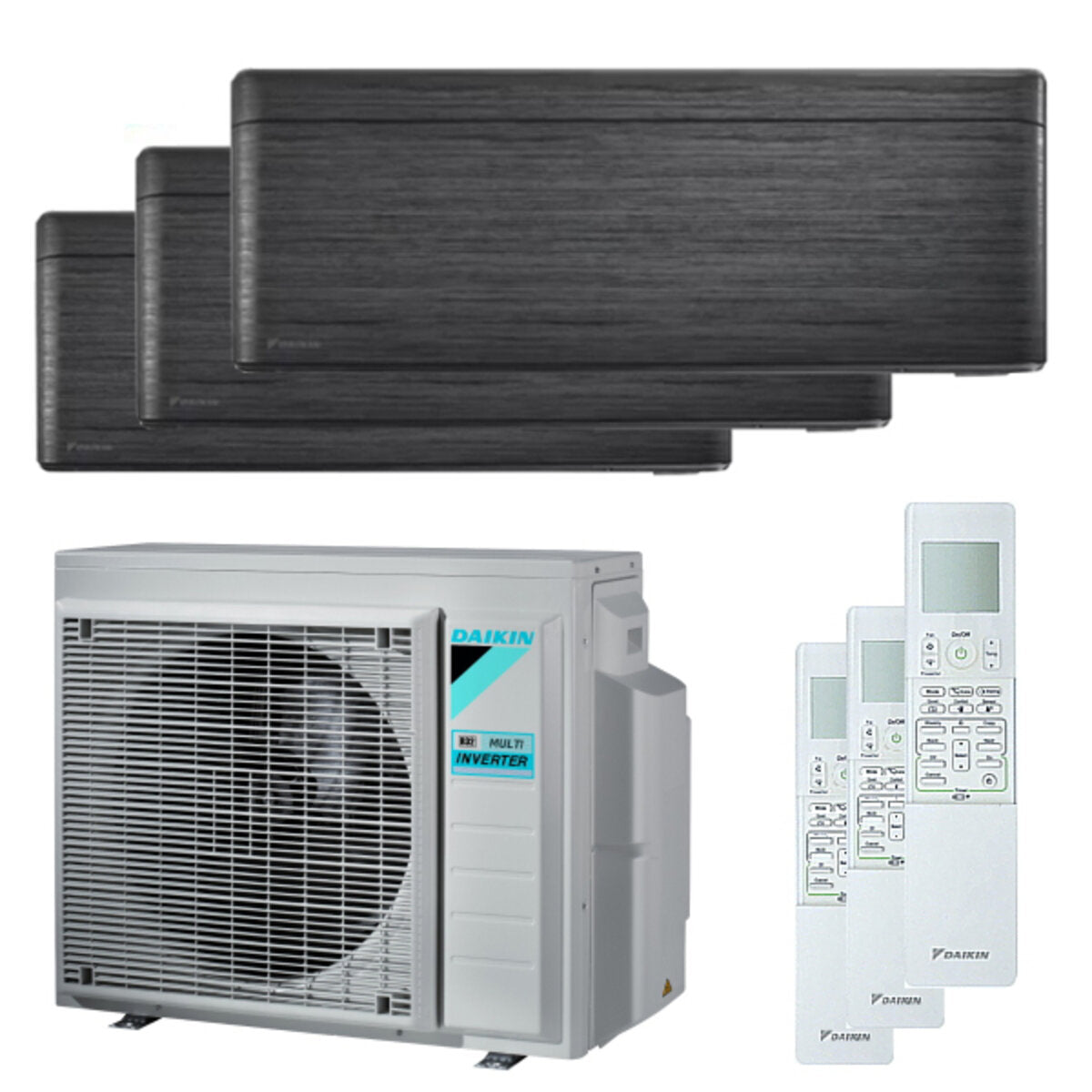 Daikin Stylish trial split air conditioner 9000 + 9000 + 15000 BTU inverter A ++ wifi outdoor unit 6,8 kW