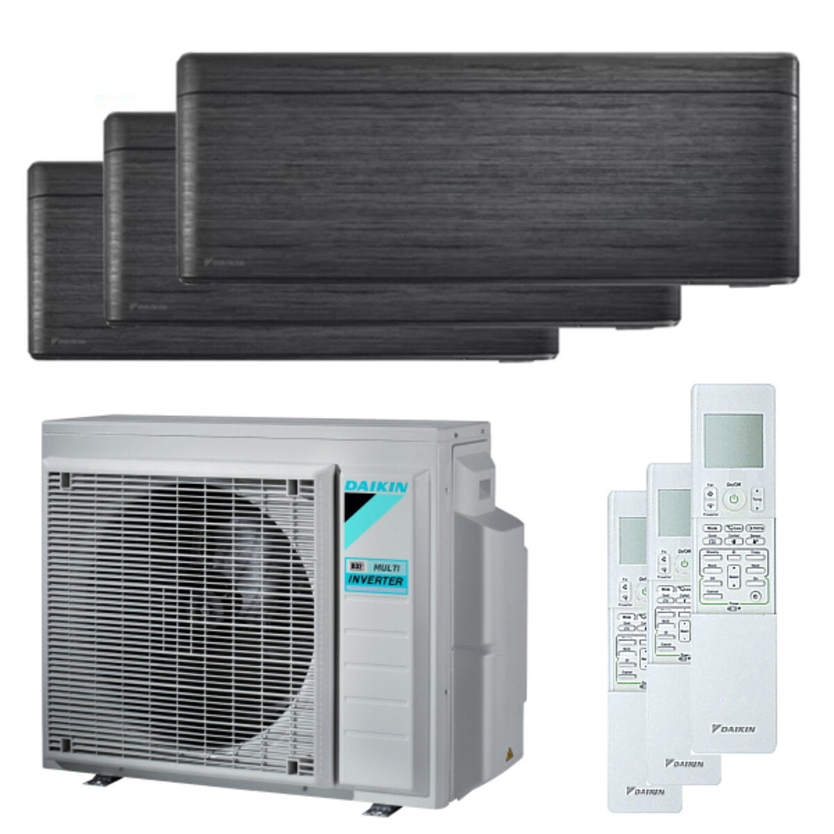 Daikin Stylish trial split air conditioner 7000 + 9000 + 15000 BTU inverter A ++ wifi outdoor unit 6,8 kW
