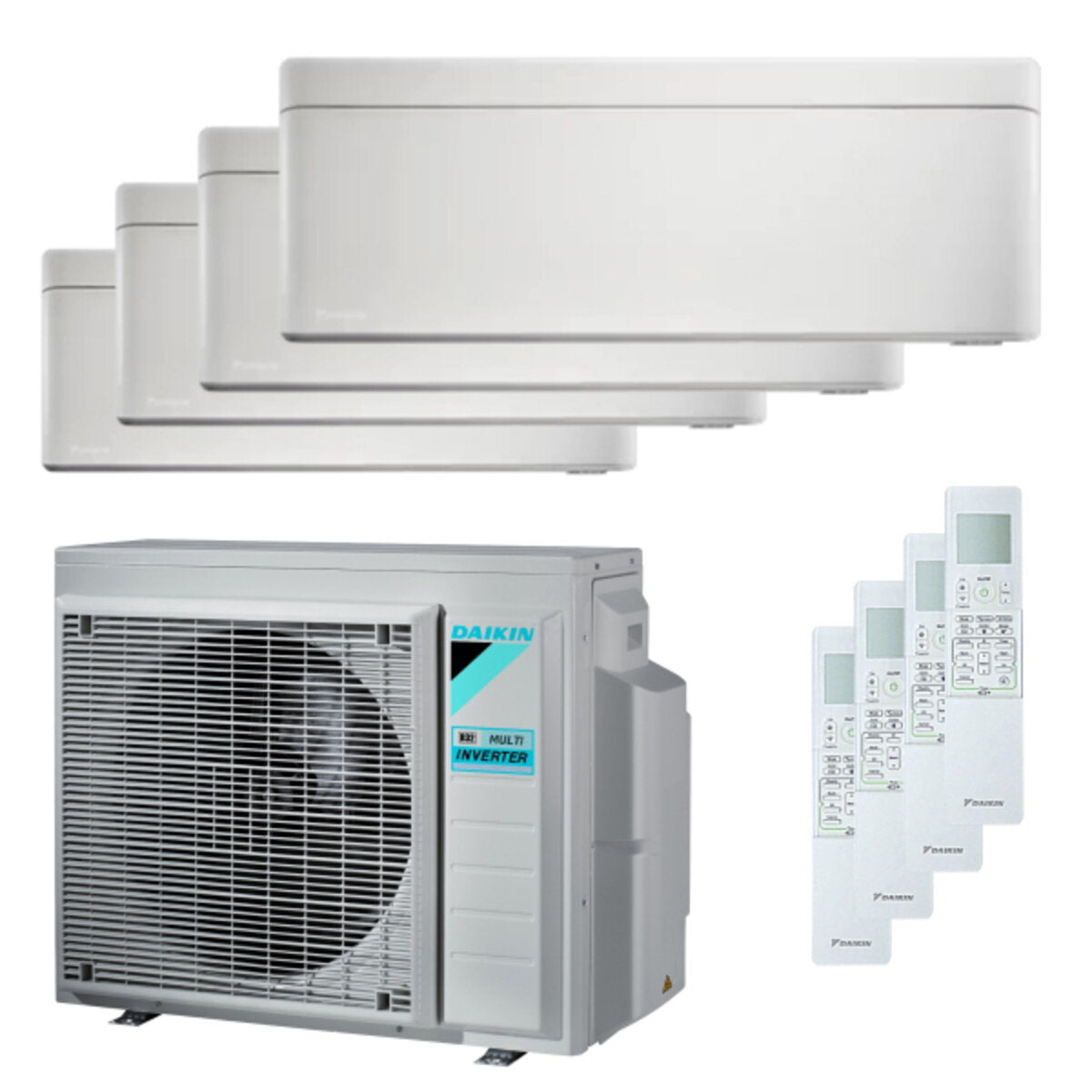 Daikin Stylish Quadri-Split-Klimaanlage 5000 + 5000 + 5000 + 5000 BTU Inverter A +++ WiFi-Außengerät 6,8 kW