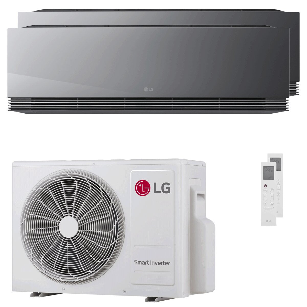Climatiseur split LG ARTCOOL Mirror AI 9000+18000 BTU Inverter A+++ avec Wi-Fi et unité extérieure de 5,3 kW 