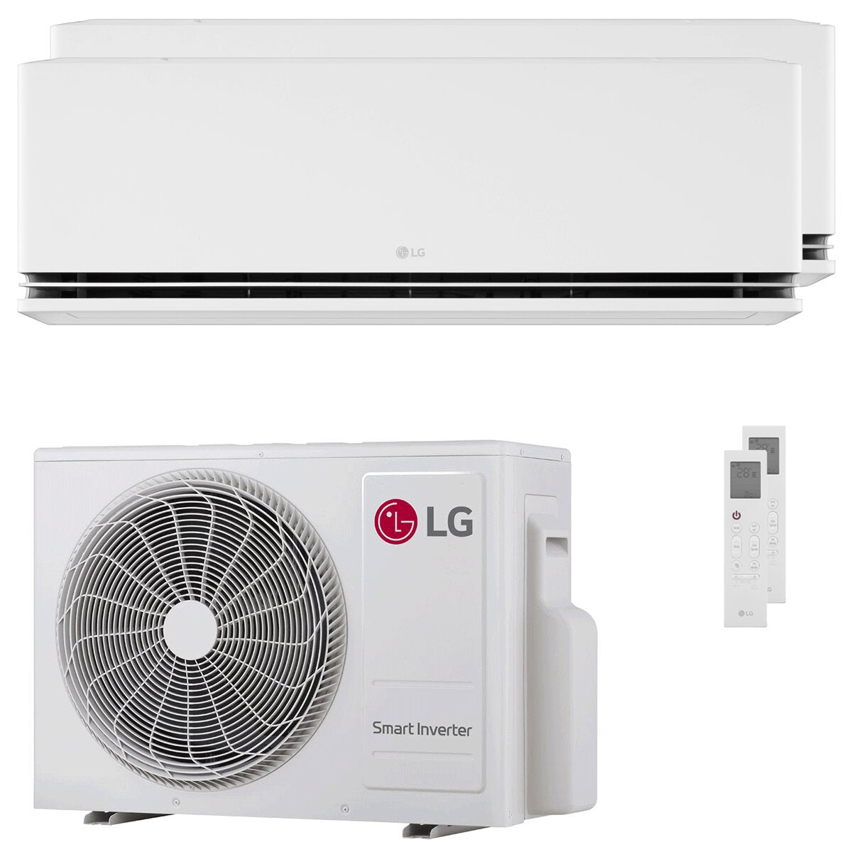 LG DUALCOOL Deluxe AI dual split air conditioner 12000+12000 BTU inverter A+++ wifi external unit 5.3 kW
