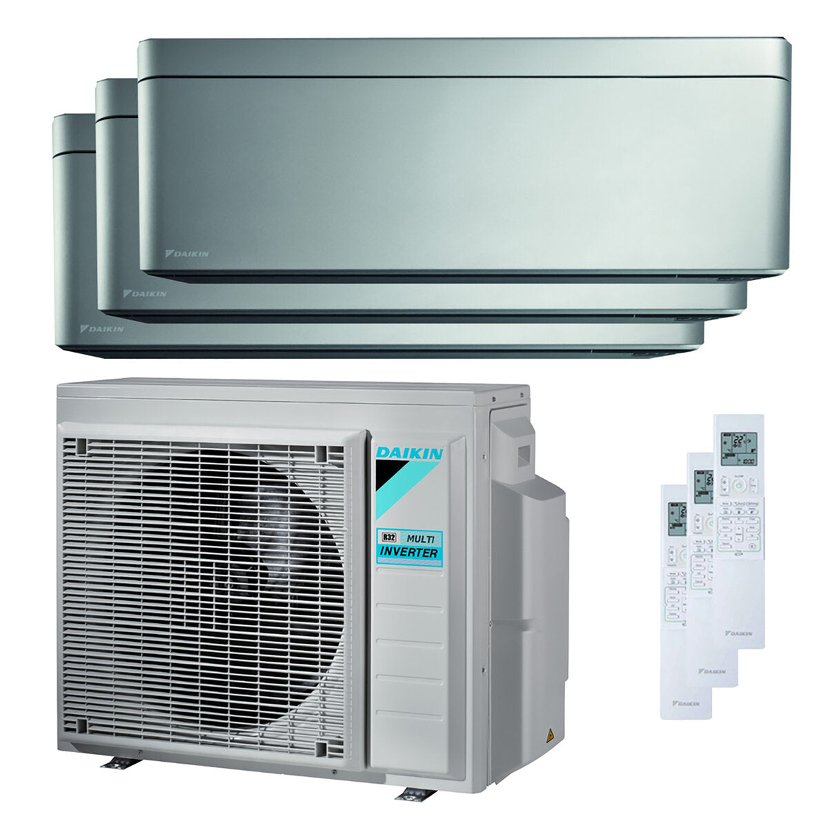 Daikin Stylish trial split air conditioner 5000 + 7000 + 12000 BTU inverter A +++ wifi outdoor unit 5.2 kW