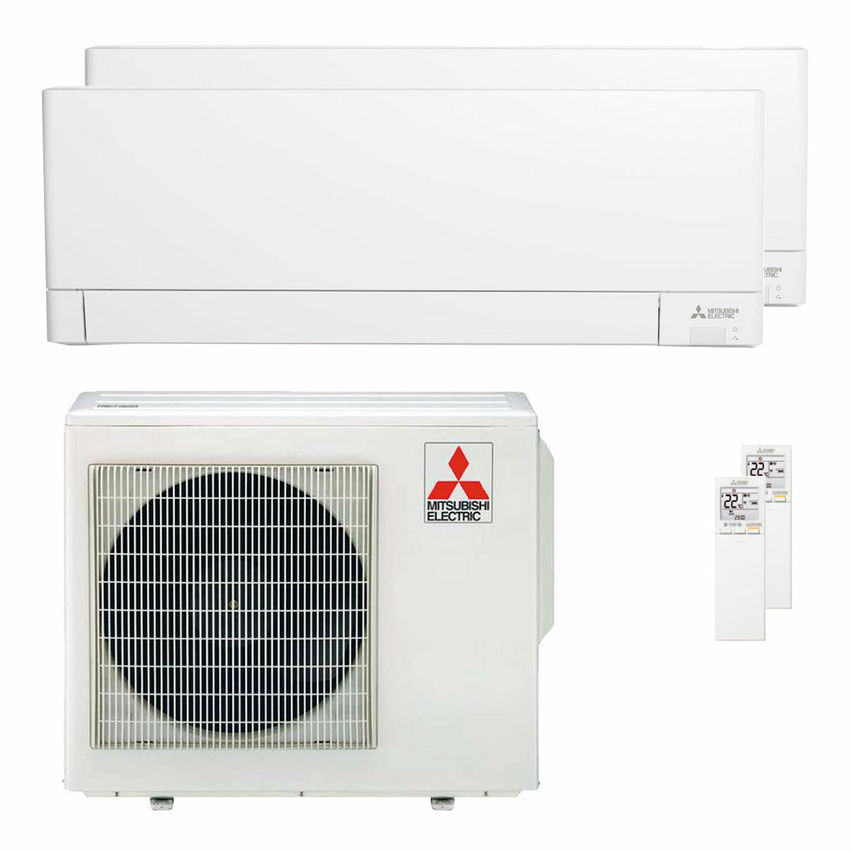 Climatiseur Mitsubishi Electric série AY double split 9000+18000 BTU onduleur A++ unité extérieure wifi 5,4 kW