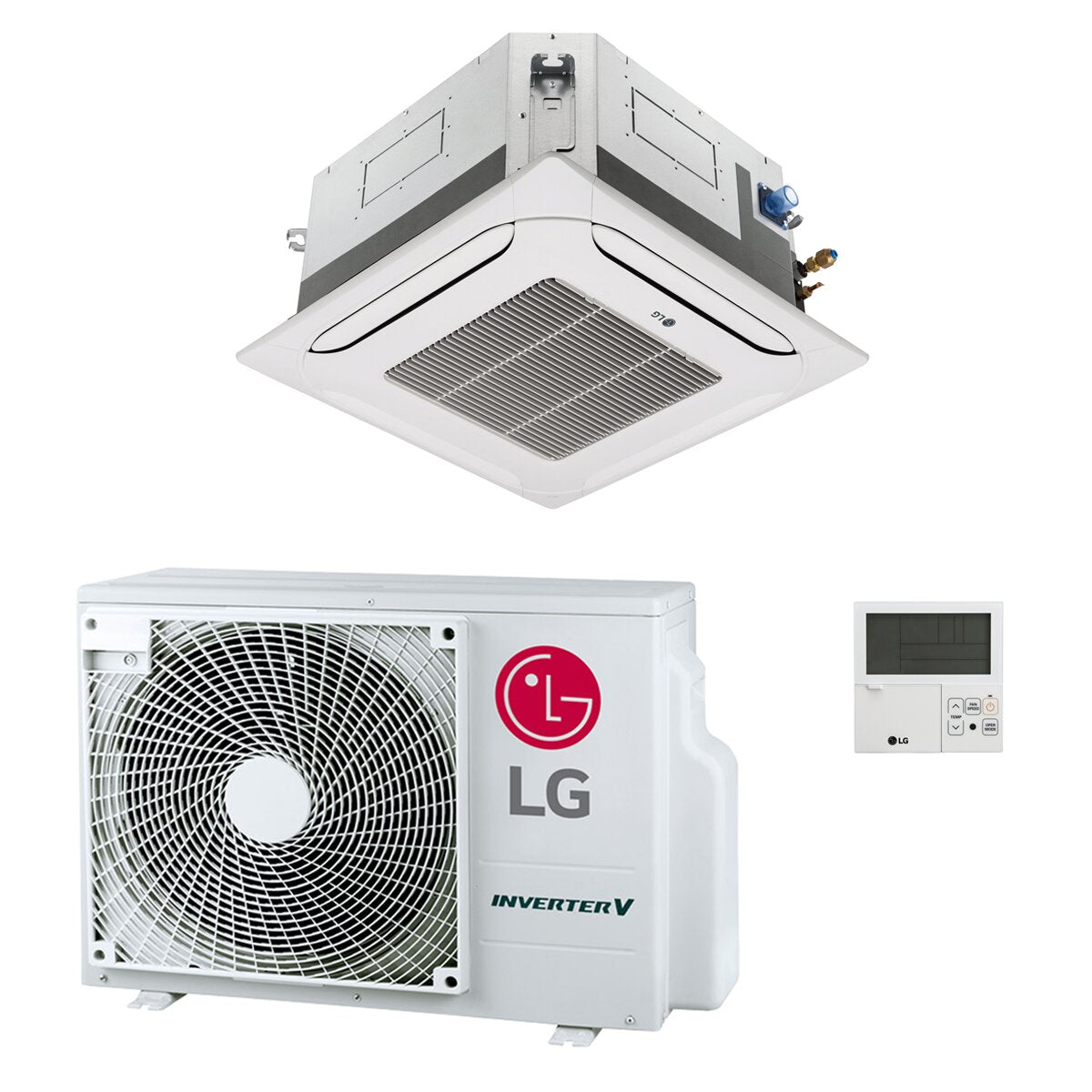 Climatiseur LG 4 voies à cassette CT standard 18 000 BTU R32 Inverter A++/A+