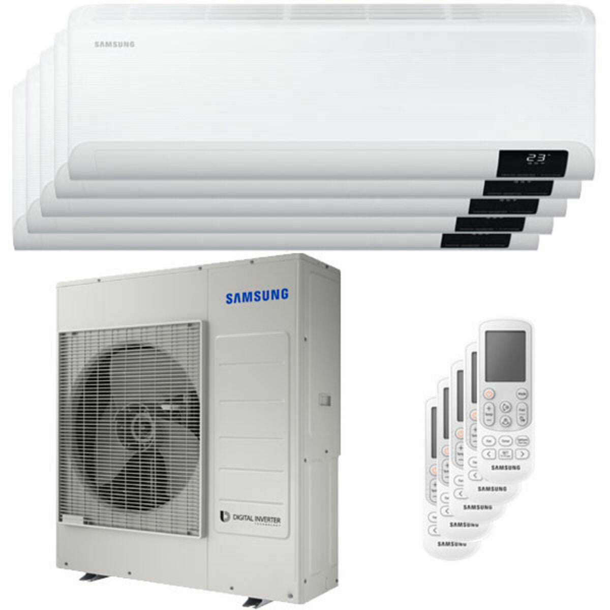 Samsung Cebu WLAN Klimaanlage Penta Split 7000 + 7000 + 7000 + 9000 + 9000 BTU Wechselrichter A++ WLAN Außengerät 10,0 kW