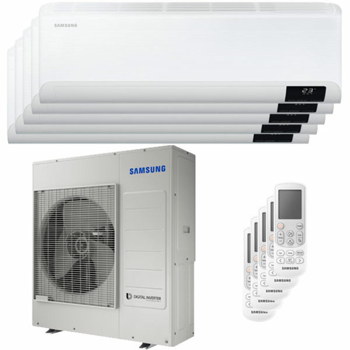 Samsung Cebu WLAN Klimaanlage Penta Split 9000 + 9000 + 12000 + 12000 + 12000 BTU Wechselrichter A++ WLAN Außengerät 10,0 kW