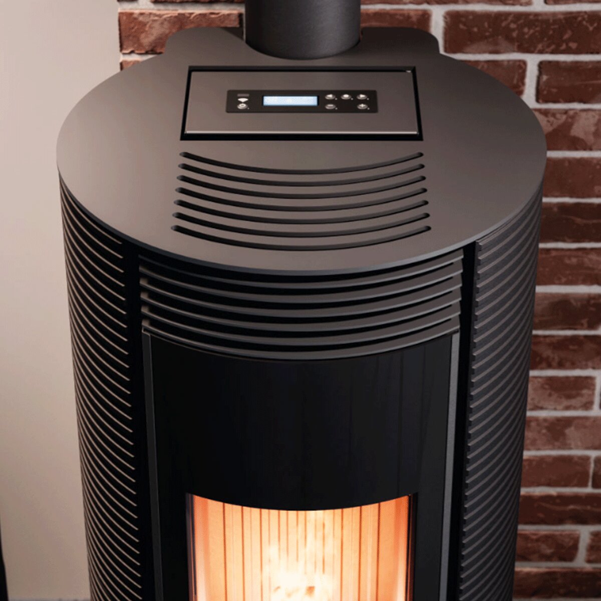 Cadel Spin Plus 9 Poêle à pellets à air canalisé 8,5 kW WiFi Fonte Noir