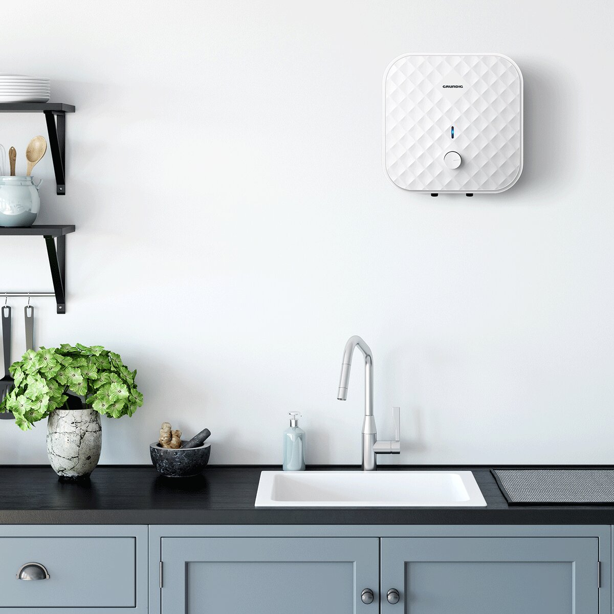 Grundig Teeny Line GWH 10 Liter elektrischer Übertisch-Warmwasserbereiter