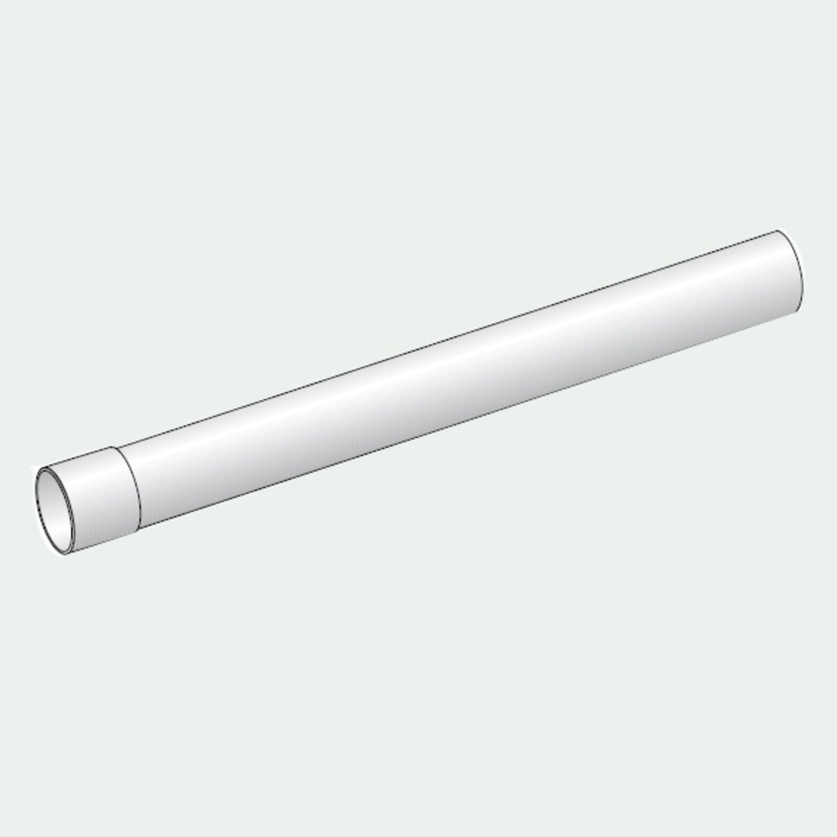 Socketed tube ø 35 mm - length 1 mm/f (white)