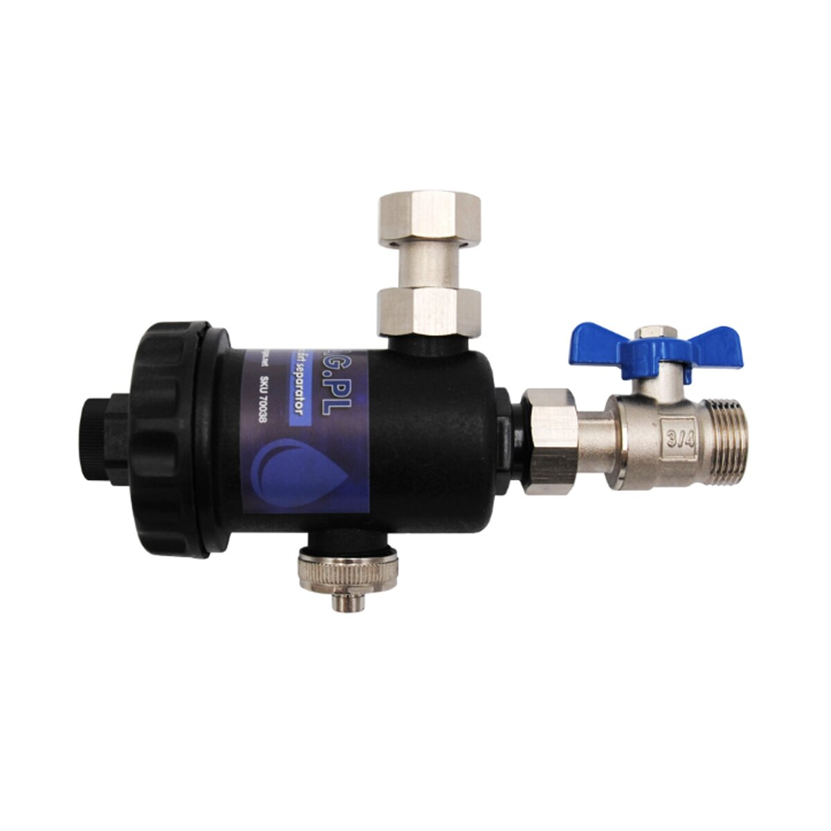 Bosch boiler installation kit with split flue, dirt separator, polyphosphate dispenser and neutralizing cartridge