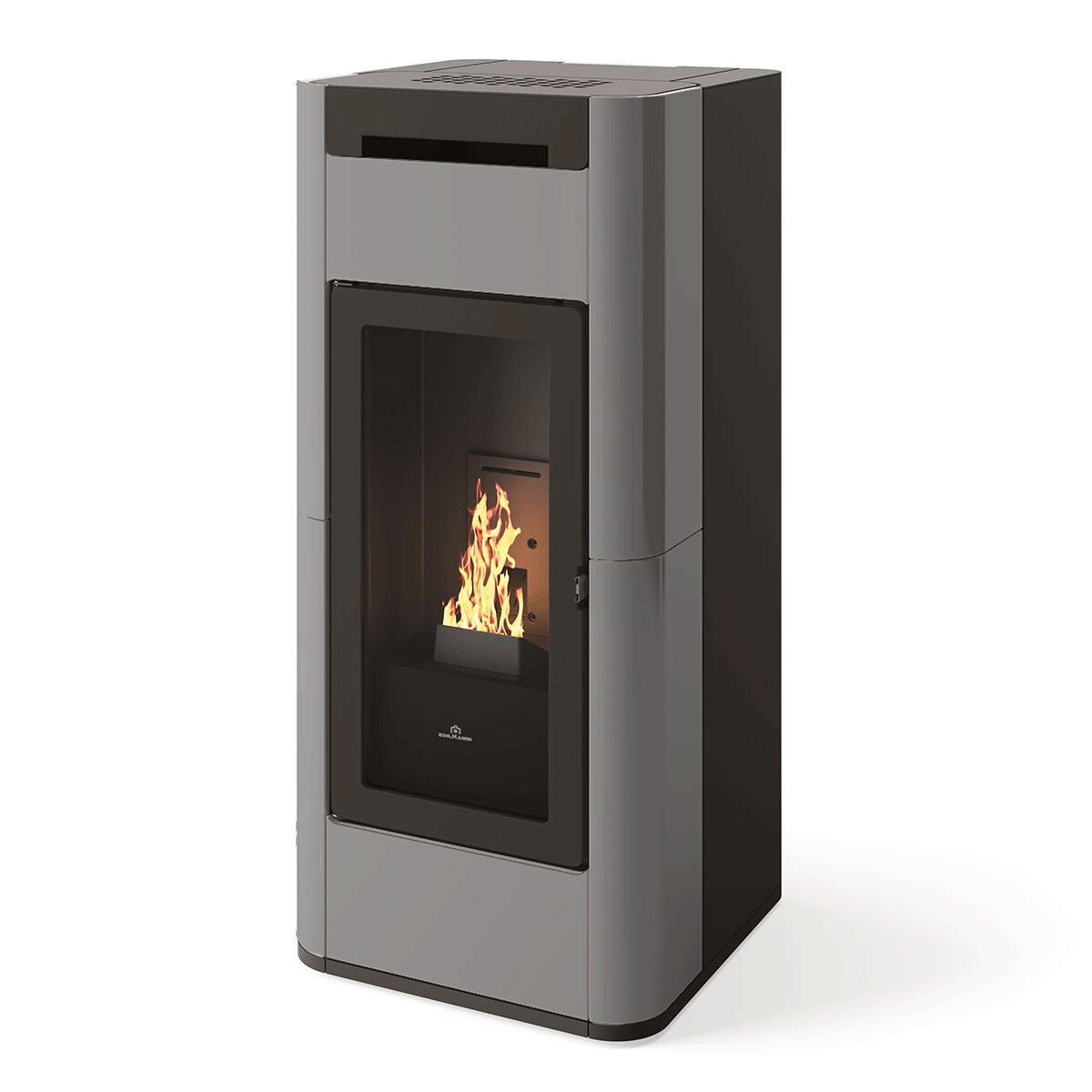 Edilkamin Tera H 30 Evo 30 kW Hydro WiFi Pelletkaminofen, hellgrau matt