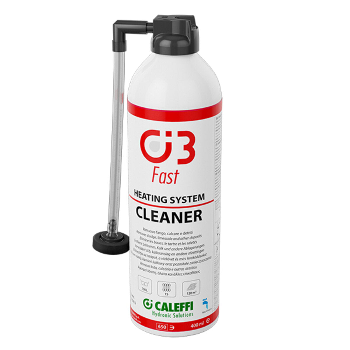 Caleffi c3 fast cleaner for heating and cooling systems