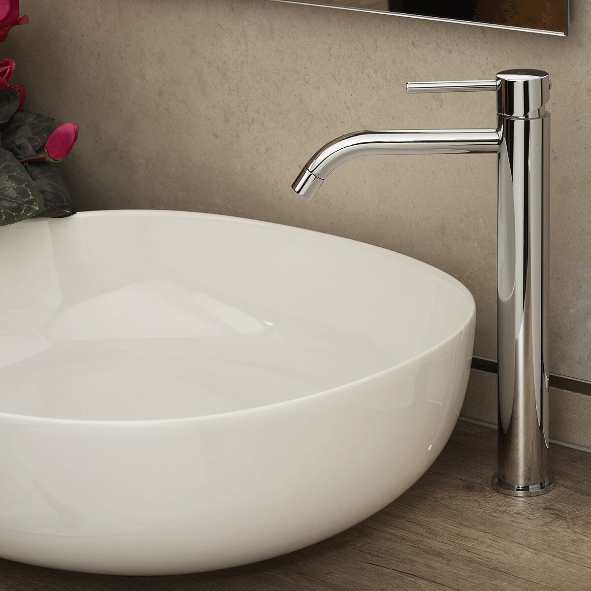 Extended basin mixer Paffoni LIG 081K with 1”1/4G Clic-Clac waste