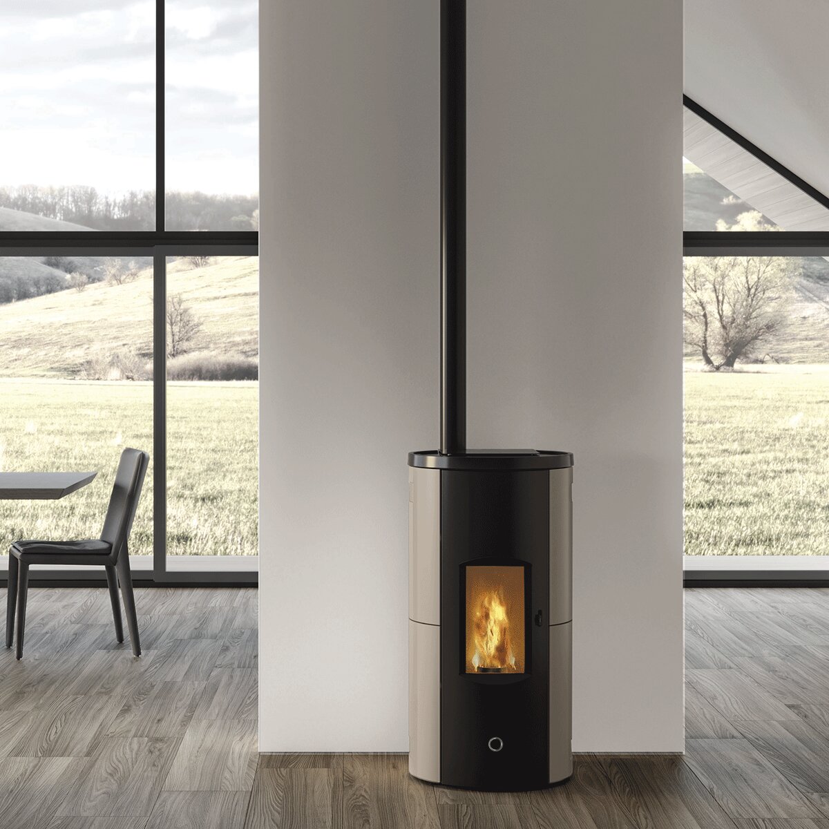 Poêle à pellets EK63 LIKE80 - Groupe Edilkamin - 7,6 kW air Tortora