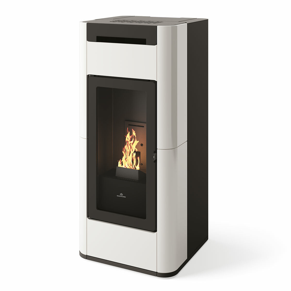 Edilkamin Tera H 30 Evo 30 kW Hydro WiFi pellet stove, cream white