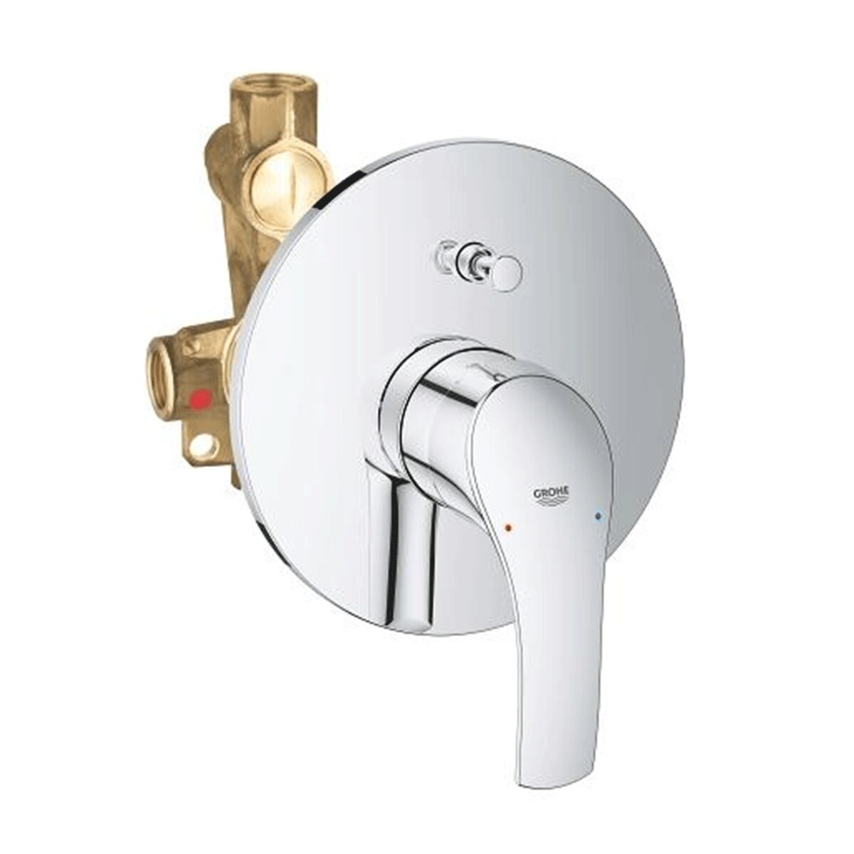 Grohe Eurosmart single-lever bath-shower mixer with built-in diverter