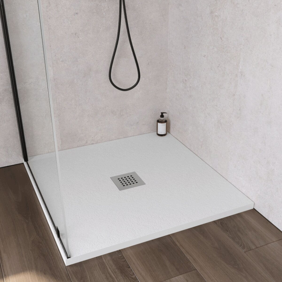 Ercos Stone Shower Tray 1000x1000 Square Matt White