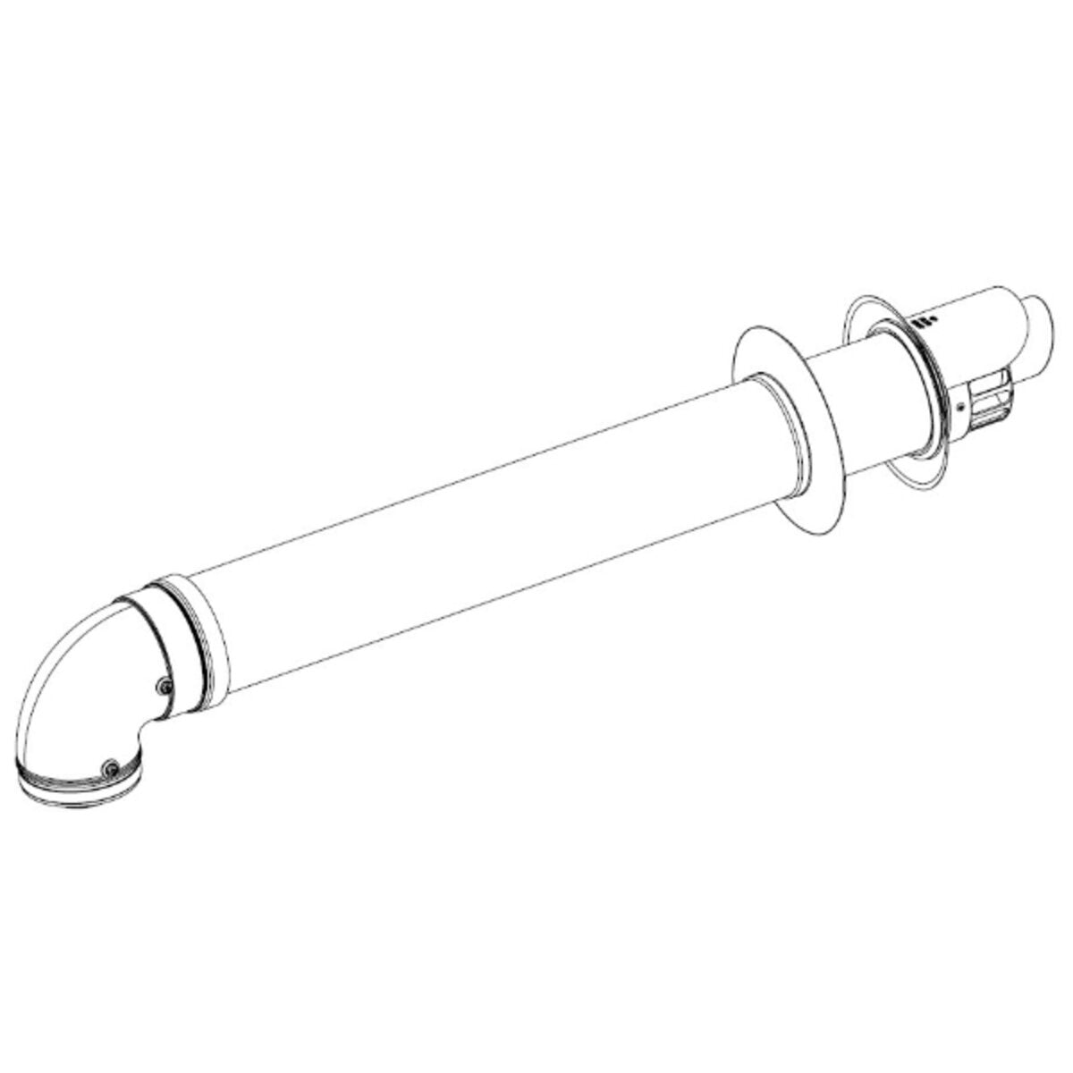Kit d'échappement horizontal 60/100 pour chaudières à condensation Beretta