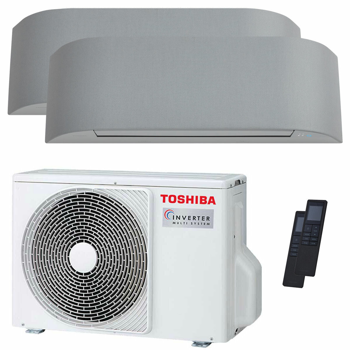 Toshiba Haori dual split air conditioner 12000+12000 BTU inverter A++ wifi outdoor unit 5.2 kW