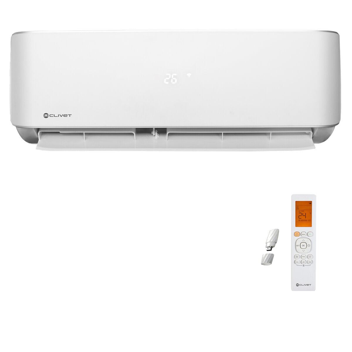 Clivet Cristallo Split 9000 BTU Innengerät WLAN-Inverter-Klimaanlage R32 2022