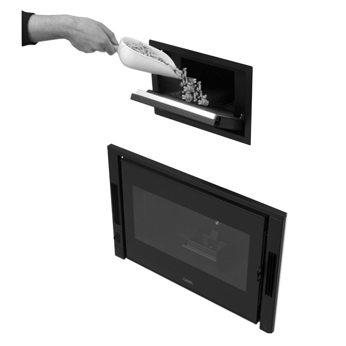 Trappe de chargement pellets pour insert CADEL Zefiro 9