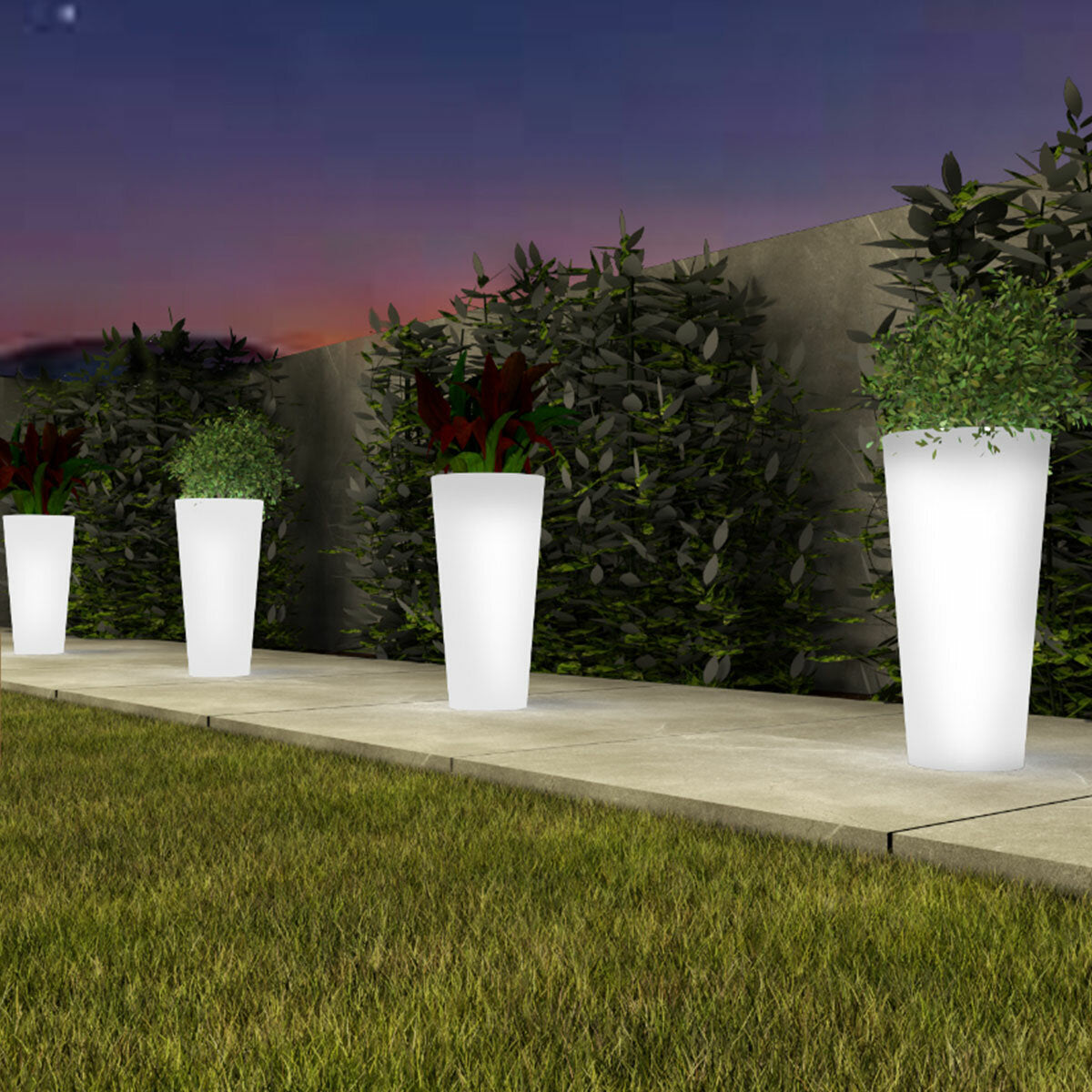 Arkema Tondo 86 SL round outdoor lighting vase