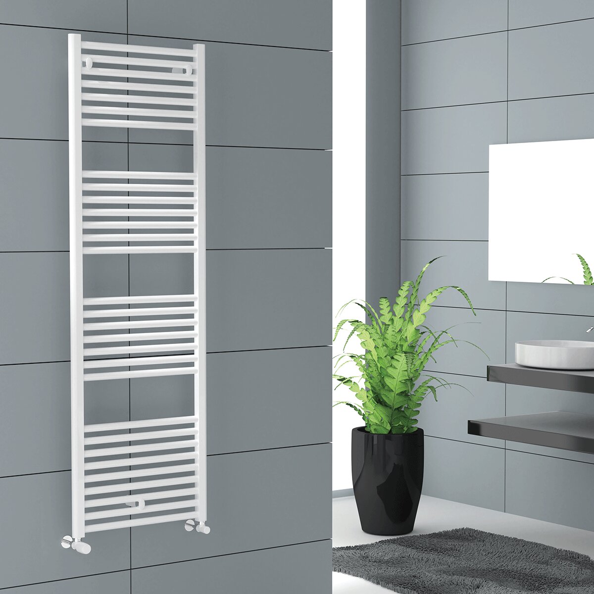 Cordivari Lisa 22 400x1385 Steel Towel Warmer Radiator White